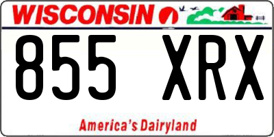 WI license plate 855XRX