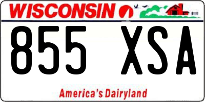 WI license plate 855XSA