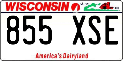 WI license plate 855XSE