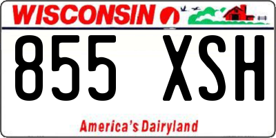 WI license plate 855XSH