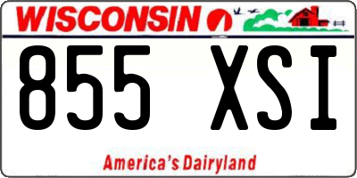 WI license plate 855XSI