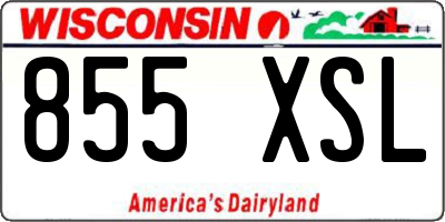 WI license plate 855XSL