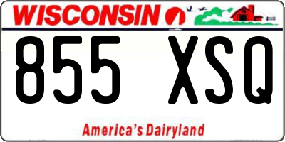 WI license plate 855XSQ
