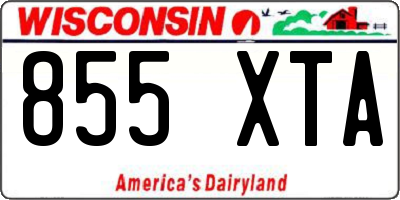 WI license plate 855XTA