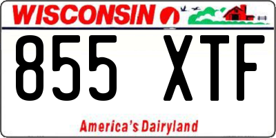 WI license plate 855XTF