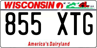 WI license plate 855XTG