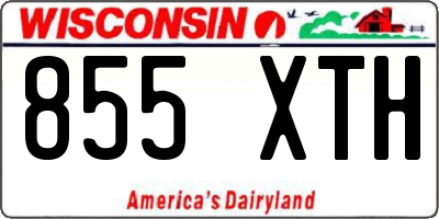 WI license plate 855XTH