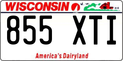 WI license plate 855XTI