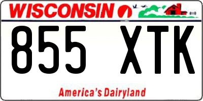 WI license plate 855XTK