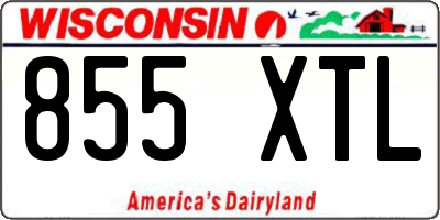 WI license plate 855XTL
