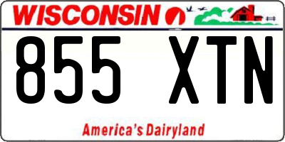 WI license plate 855XTN