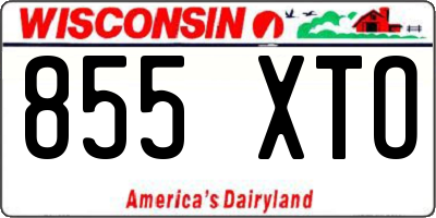 WI license plate 855XTO