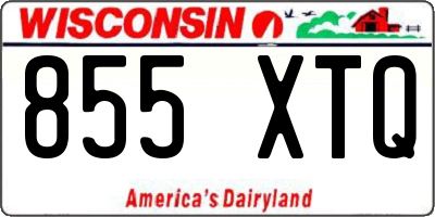 WI license plate 855XTQ