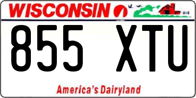 WI license plate 855XTU