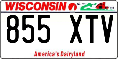 WI license plate 855XTV