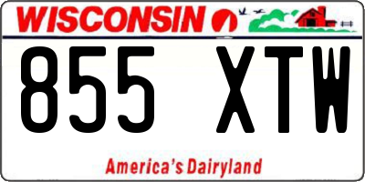 WI license plate 855XTW