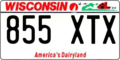 WI license plate 855XTX