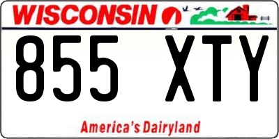 WI license plate 855XTY
