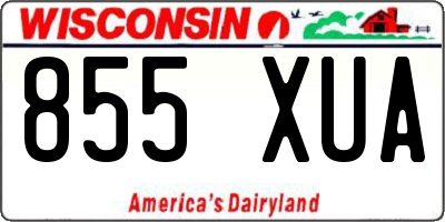 WI license plate 855XUA