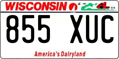 WI license plate 855XUC