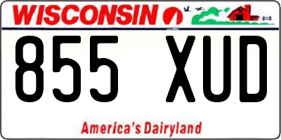 WI license plate 855XUD