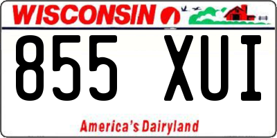 WI license plate 855XUI