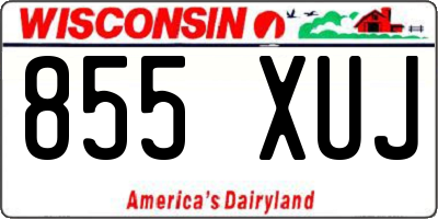 WI license plate 855XUJ