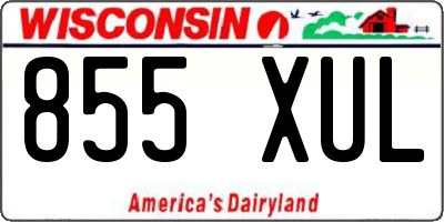 WI license plate 855XUL