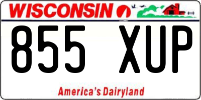 WI license plate 855XUP