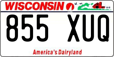 WI license plate 855XUQ