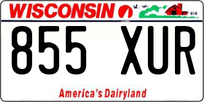 WI license plate 855XUR