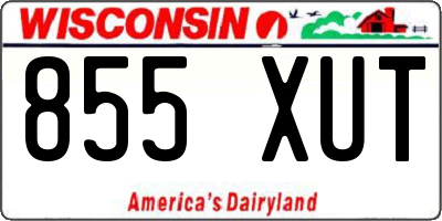 WI license plate 855XUT