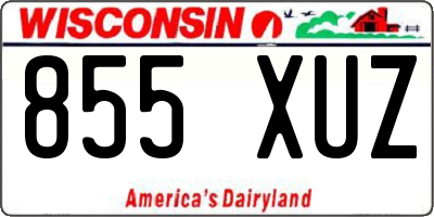 WI license plate 855XUZ