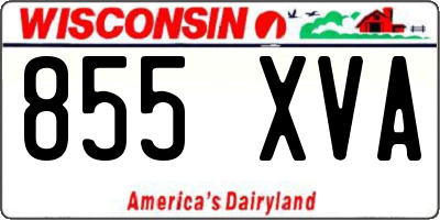 WI license plate 855XVA
