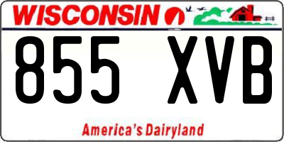WI license plate 855XVB