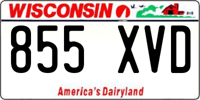 WI license plate 855XVD