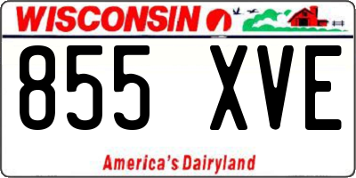 WI license plate 855XVE