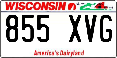 WI license plate 855XVG