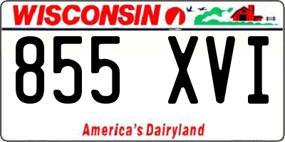 WI license plate 855XVI
