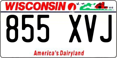 WI license plate 855XVJ