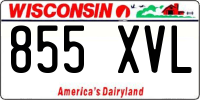 WI license plate 855XVL