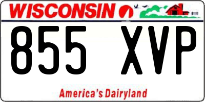 WI license plate 855XVP