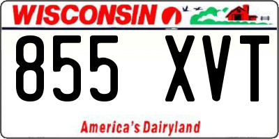 WI license plate 855XVT