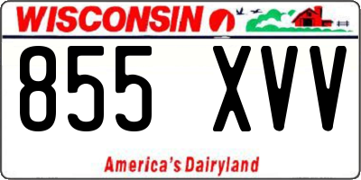 WI license plate 855XVV