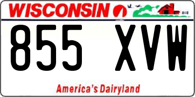 WI license plate 855XVW
