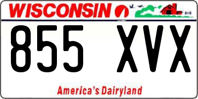 WI license plate 855XVX