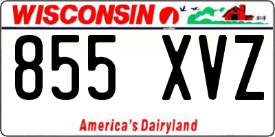 WI license plate 855XVZ