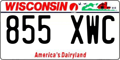 WI license plate 855XWC