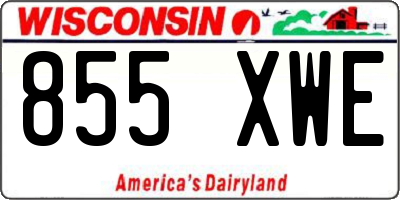WI license plate 855XWE