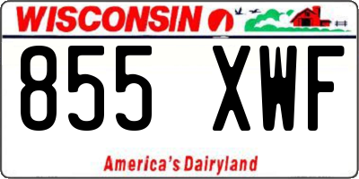 WI license plate 855XWF